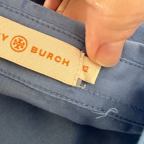 Tory Burch light blue cotton button down shirt size 12 - Picture 5 of 7